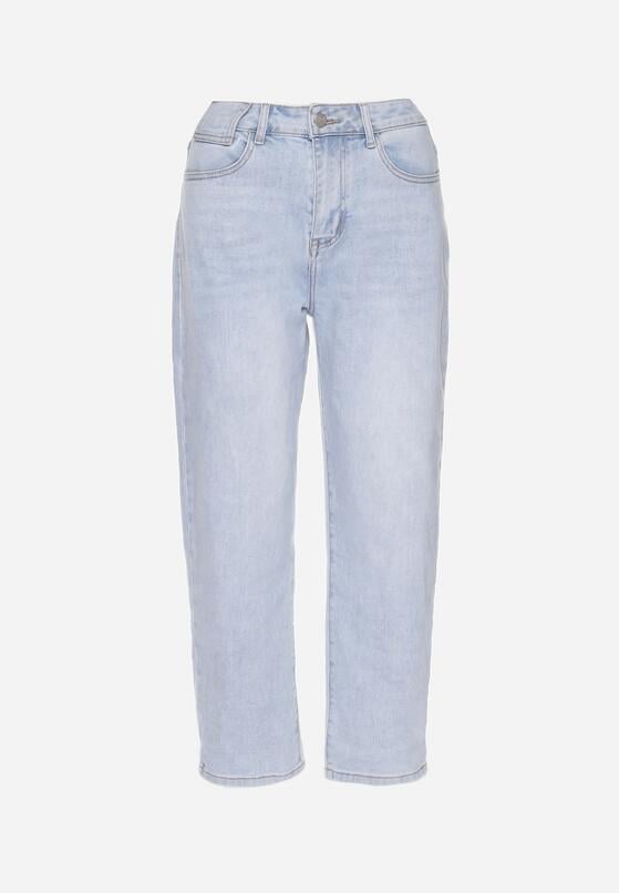 Jasnoniebieskie Jeansy Mom Fit z Wysokim Stanem Milapia 6
