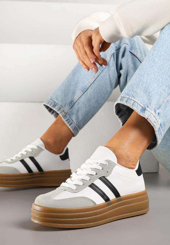 Sneakers Alb cu negru 2