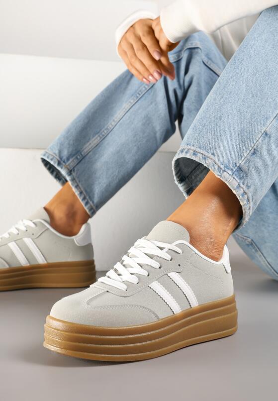 Sneakers Bej cu alb 2