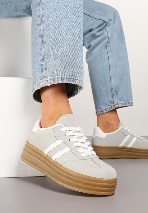 Sneakers Bej cu alb 1