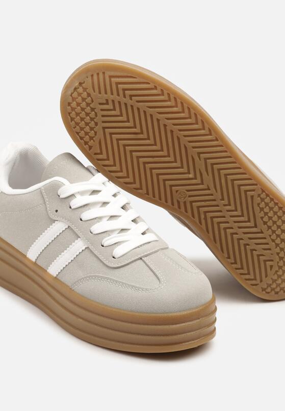 Sneakers Bej cu alb 6
