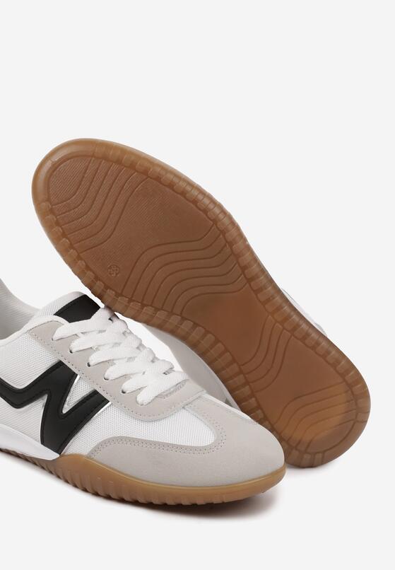 Szaro-Czarne Sneakersy w Stylu Kultowych Tenisówek Tultia 6