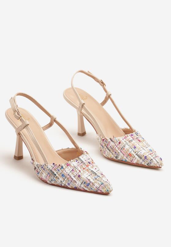 Pantofi stiletto Bej 5