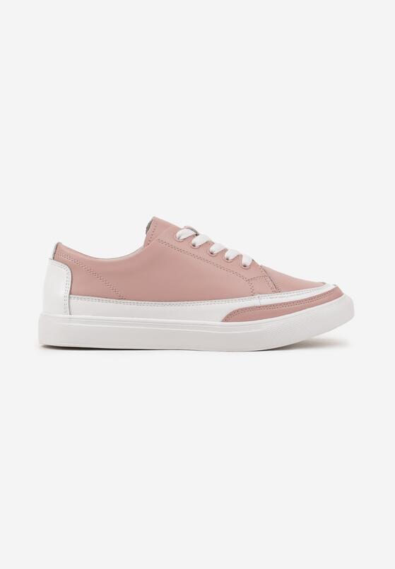Różowe Sneakersy Skórzane z Przeszyciami Setalith 4