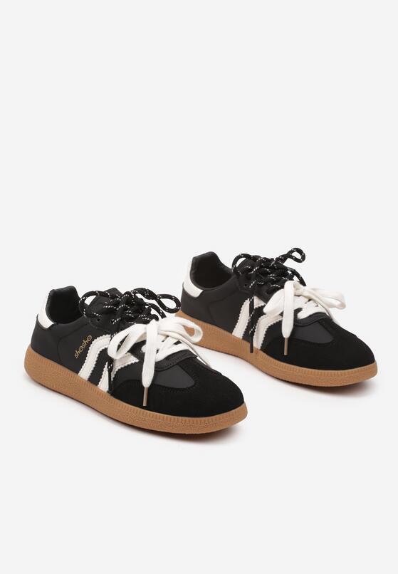 Sneakers Negri cu bej 5