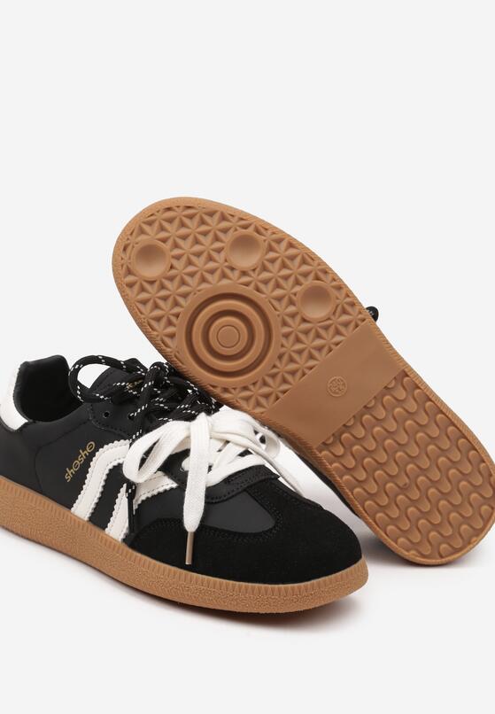 Sneakers Negri cu bej 6