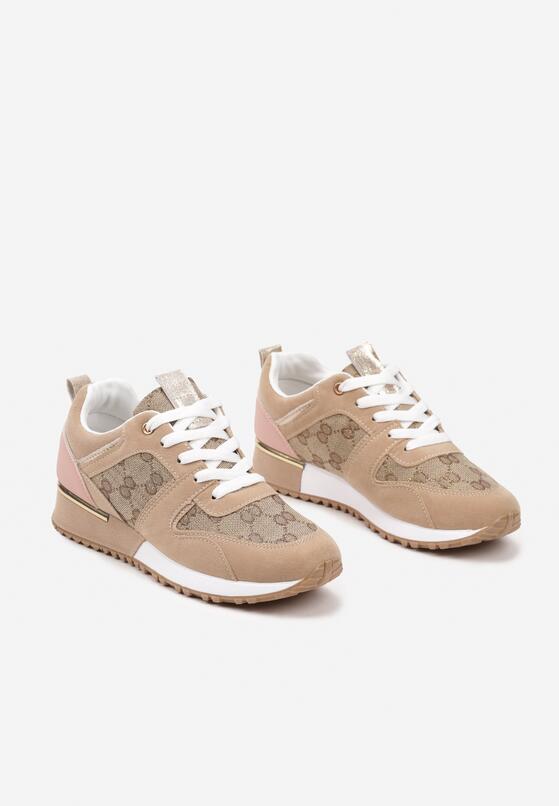 Sneakers Bej cu roz 5