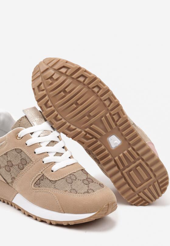 Sneakers Bej cu roz 6