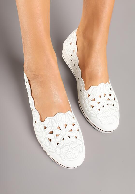 Pantofi casual Alb cu maro 3