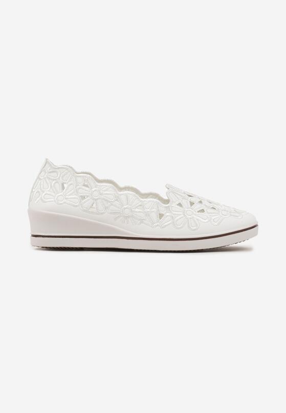 Pantofi casual Alb cu maro 4