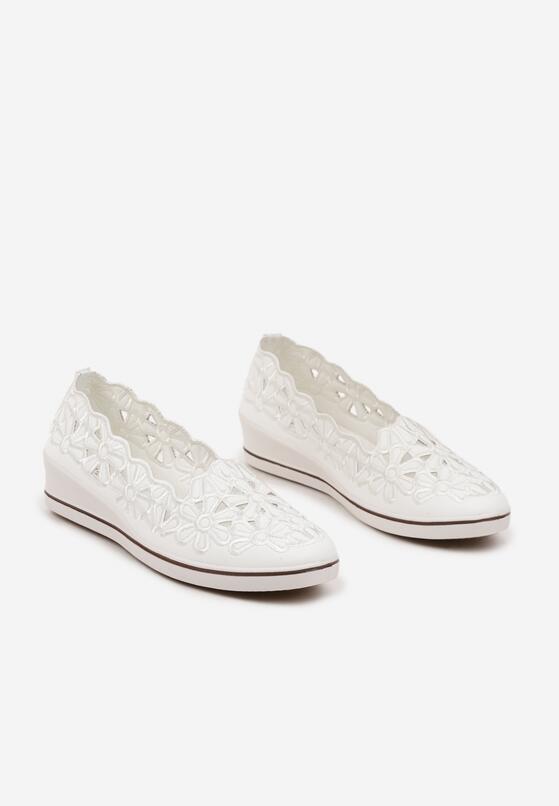 Pantofi casual Alb cu maro 5