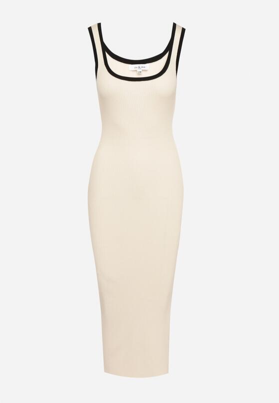 Rochie Bej cu negru 6