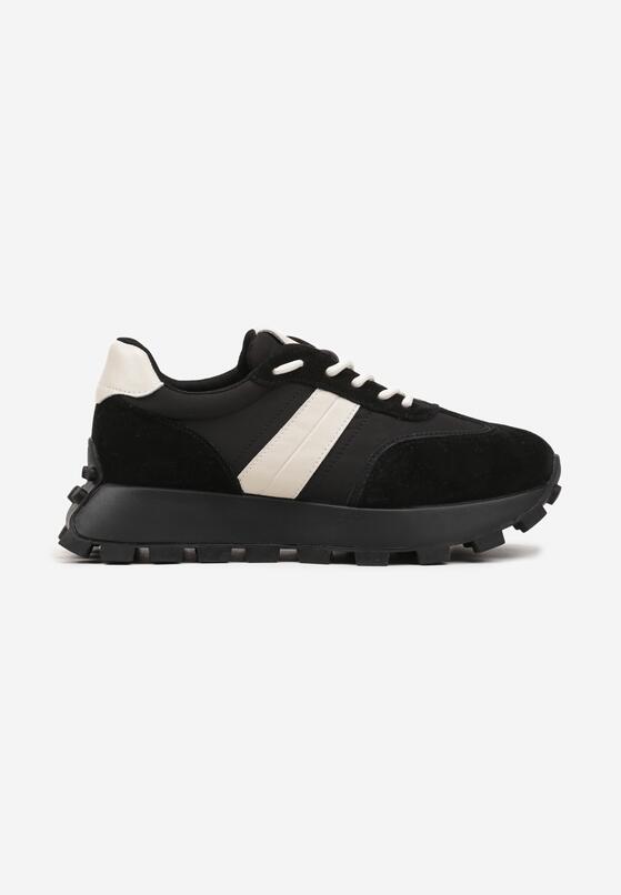Sneakers Negri cu bej 4