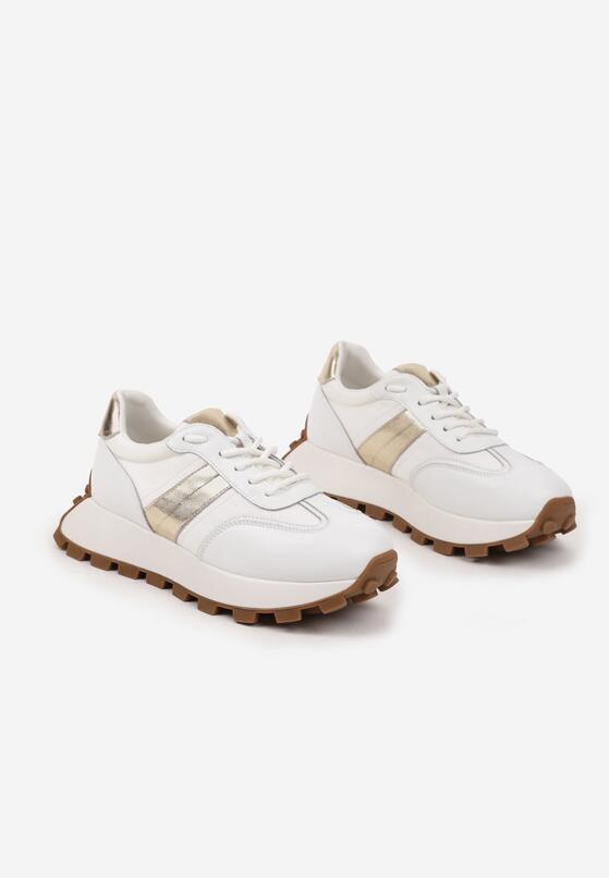 Sneakers Alb cu auriu 5