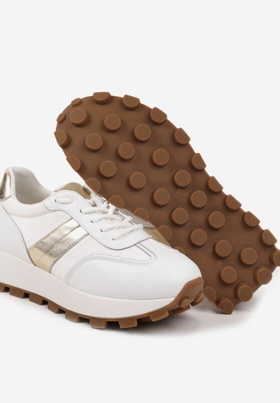 Sneakers Alb cu auriu 6