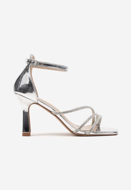 Pantofi stiletto Argintii 4
