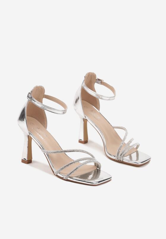 Pantofi stiletto Argintii 5
