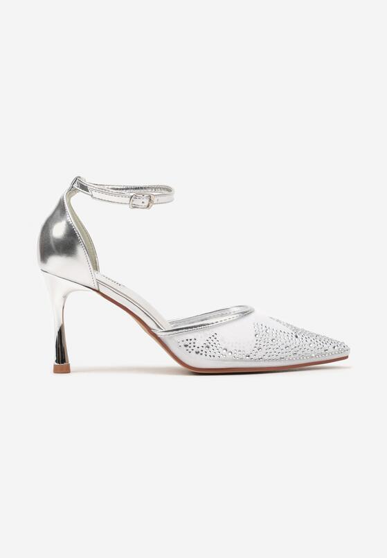 Pantofi stiletto Argintii 4