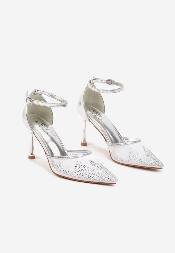 Pantofi stiletto Argintii 5