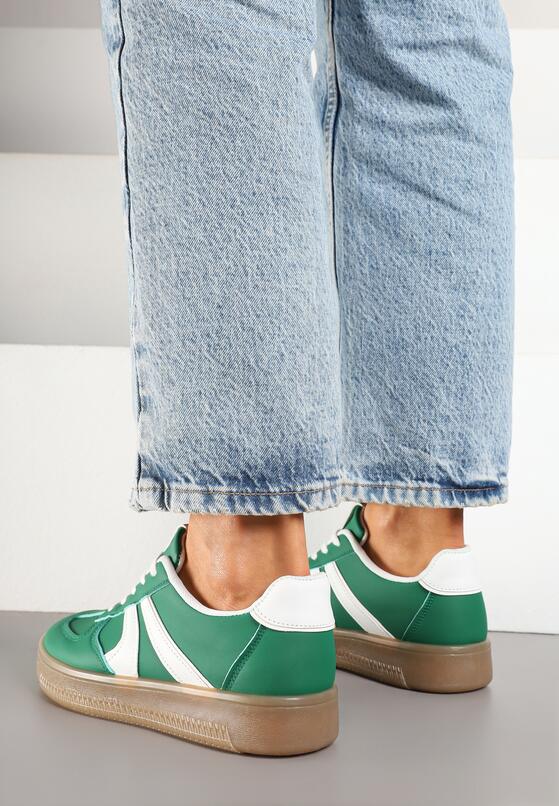 Zielone Sneakersy w Stylu Kultowych Tenisówek Setionis 3