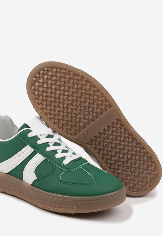 Zielone Sneakersy w Stylu Kultowych Tenisówek Setionis 6