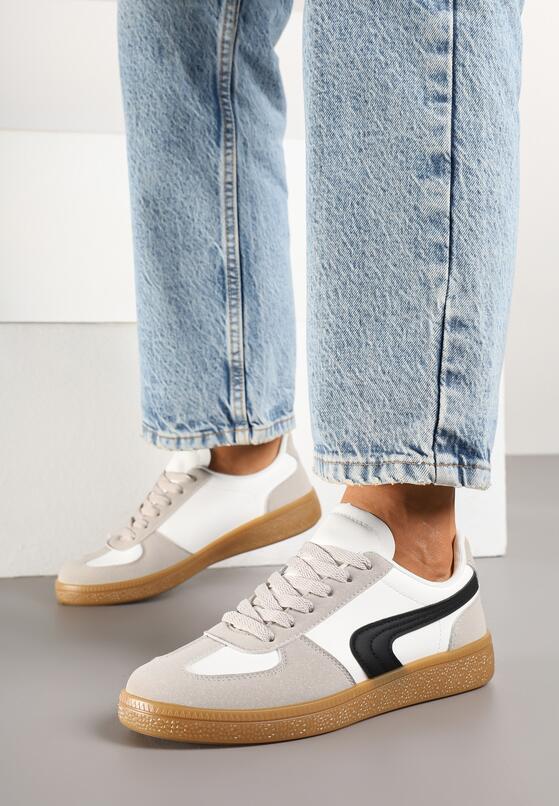 Biało-Czarne Sneakersy w Stylu Klasycznych Tenisówek Ahleria 3