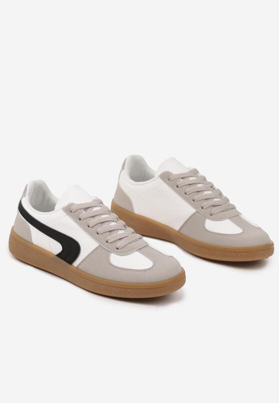 Biało-Czarne Sneakersy w Stylu Klasycznych Tenisówek Ahleria