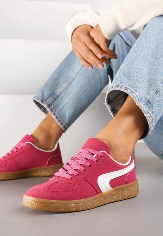 Różowe Sneakersy w Stylu Klasycznych Tenisówek Ahleria 2
