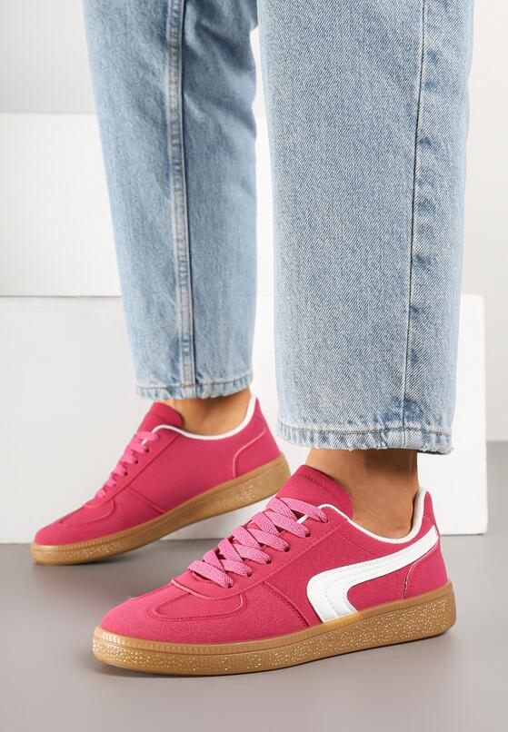 Różowe Sneakersy w Stylu Klasycznych Tenisówek Ahleria 1