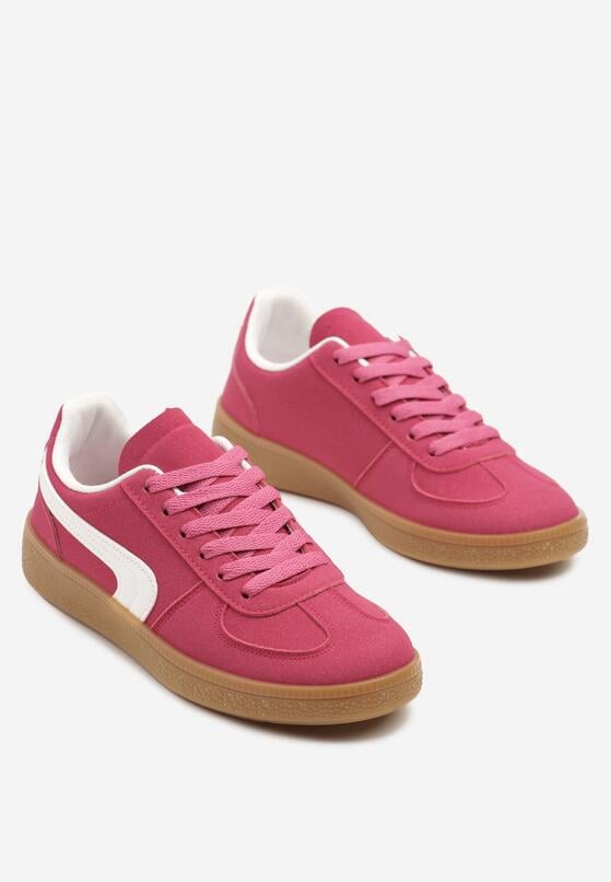 Różowe Sneakersy w Stylu Klasycznych Tenisówek Ahleria 5