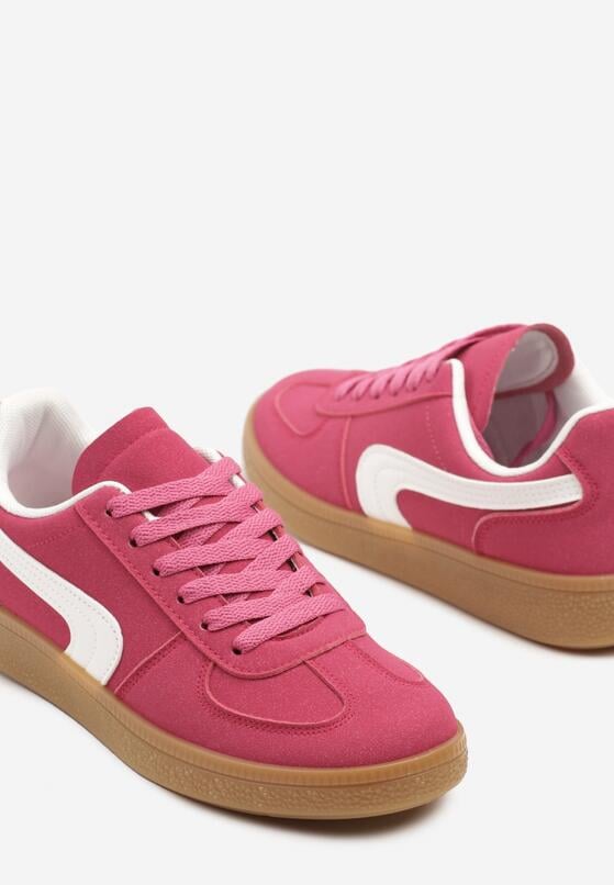 Różowe Sneakersy w Stylu Klasycznych Tenisówek Ahleria 6