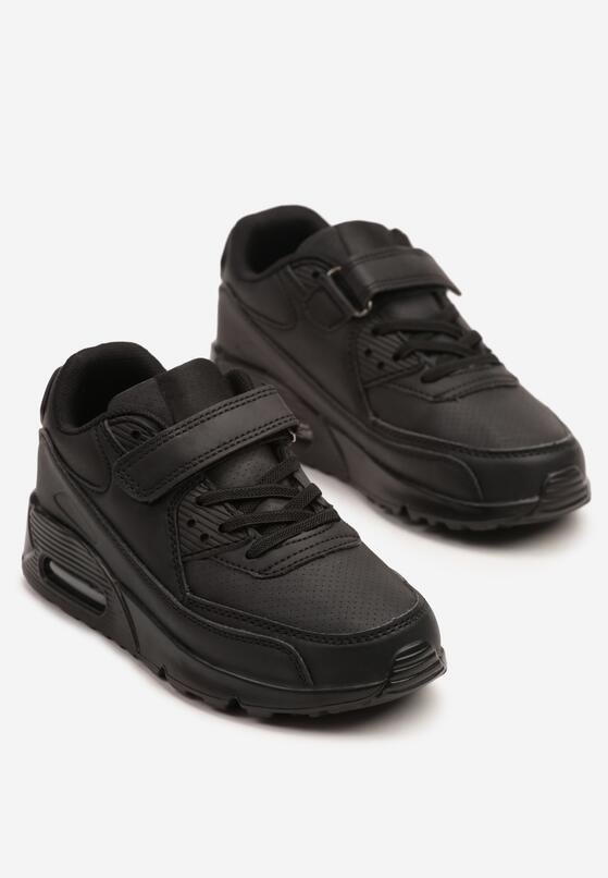 Czarne Buty Sportowe Sneakersy z Transparentną Wstawką Jizana 2