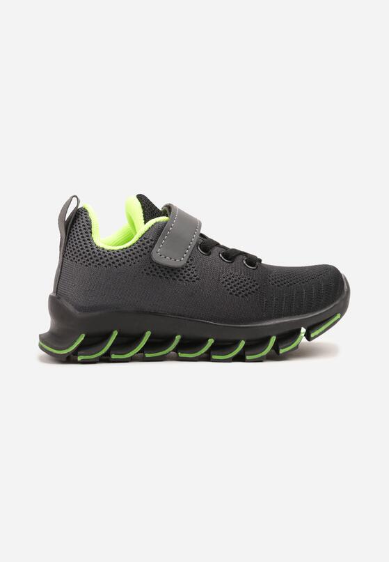 Pantofi sport Negru cu verde 1
