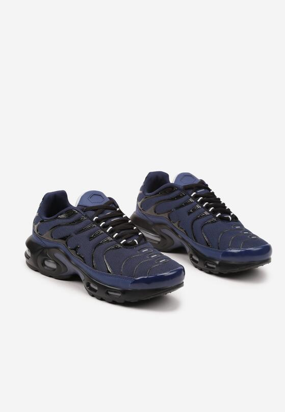 Niebiesko-Czarne Buty Sportowe Sneakersy Ozdobione Tłoczeniem Zalirae 2