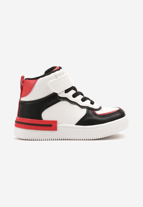 Biało-Czarne Buty Sportowe Sneakersy za Kostkę z Perforacją Nizana 1