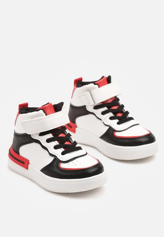 Biało-Czarne Buty Sportowe Sneakersy za Kostkę z Perforacją Nizana 2