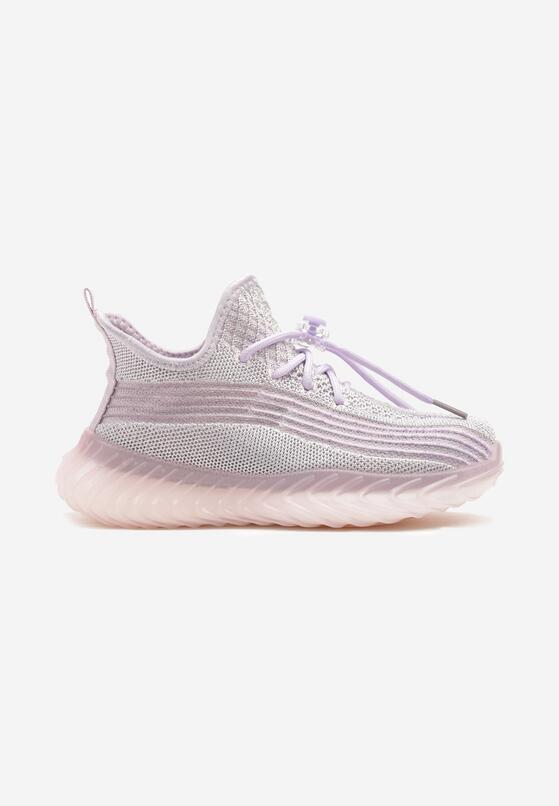 Fioletowe Buty Sportowe Sneakersy z Geometrycznymi Paskami Garenia 1