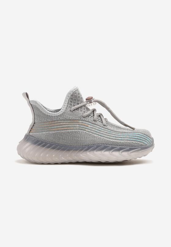Jasnoszare Buty Sportowe Sneakersy z Geometrycznymi Paskami Garenia 1