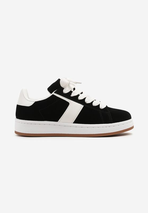 Czarne Sneakersy Ozdobione Paskiem Zrulla 4