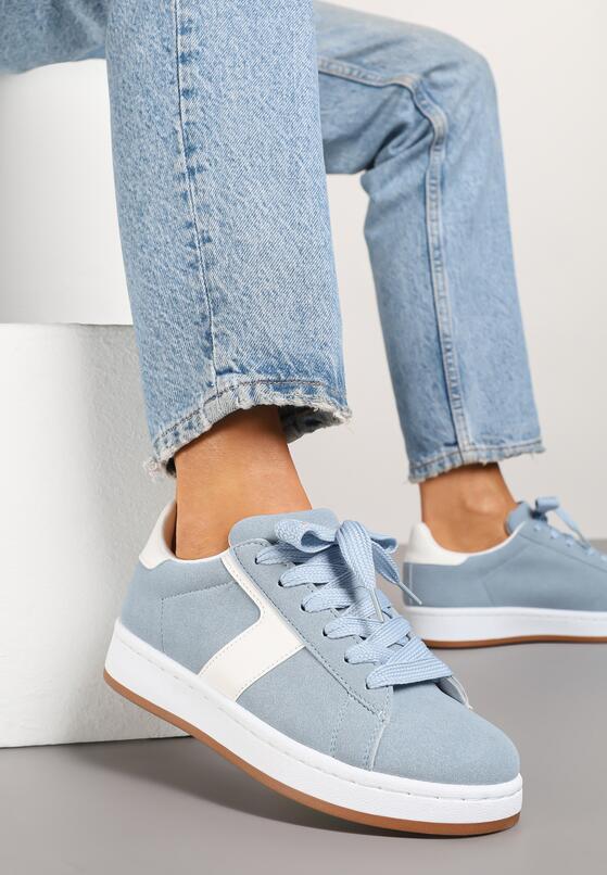 Jasnoniebieskie Sneakersy Ozdobione Paskiem Zrulla 2