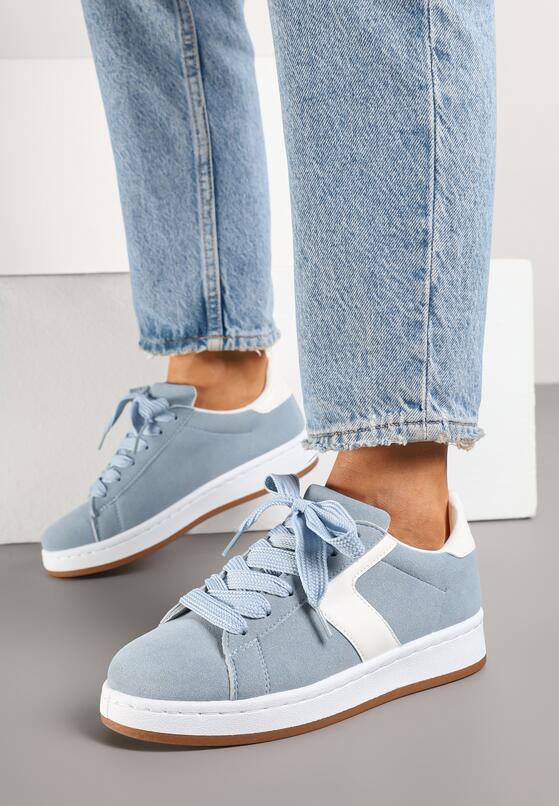 Jasnoniebieskie Sneakersy Ozdobione Paskiem Zrulla 1