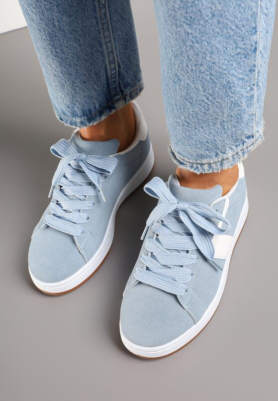 Jasnoniebieskie Sneakersy Ozdobione Paskiem Zrulla 3