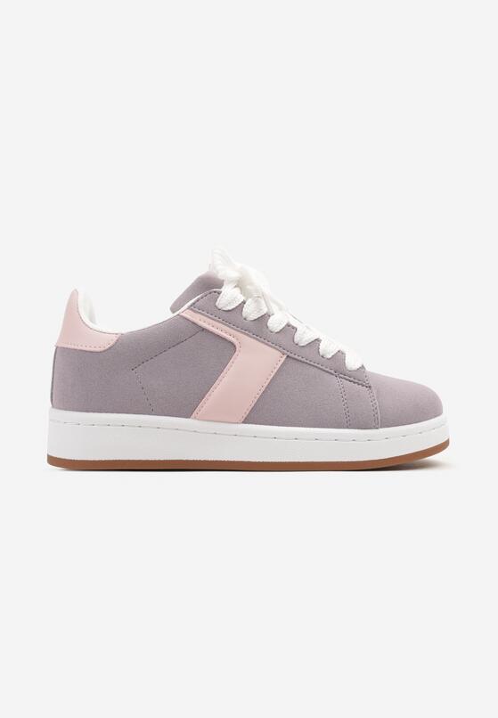 Fioletowe Sneakersy Ozdobione Paskiem Zrulla 4