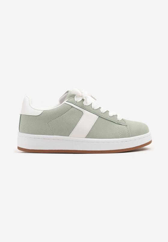 Jasnozielone Sneakersy Ozdobione Paskiem Zrulla 4