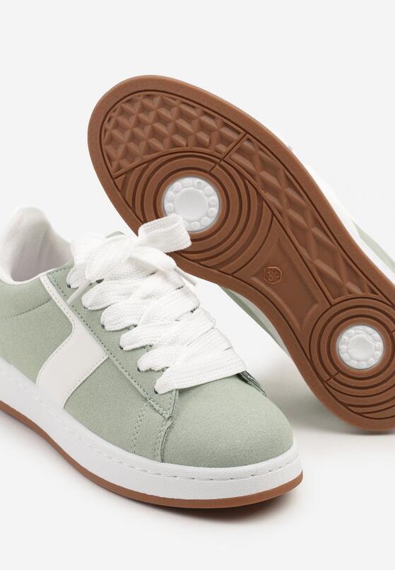 Jasnozielone Sneakersy Ozdobione Paskiem Zrulla 6