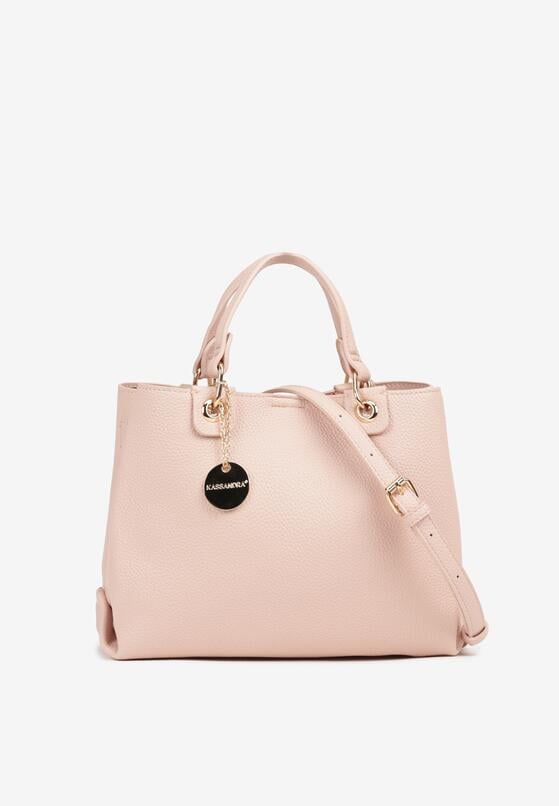 Różowa Torebka z Rączką Ozdobiona Łańcuszkiem Erivinia 3