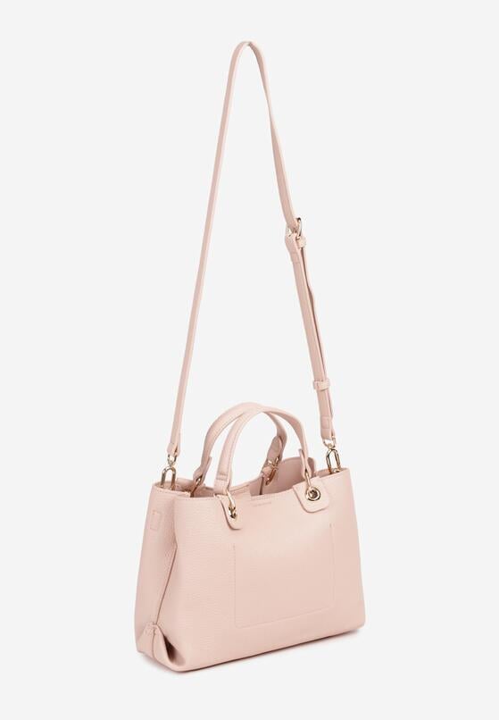 Różowa Torebka z Rączką Ozdobiona Łańcuszkiem Erivinia 4