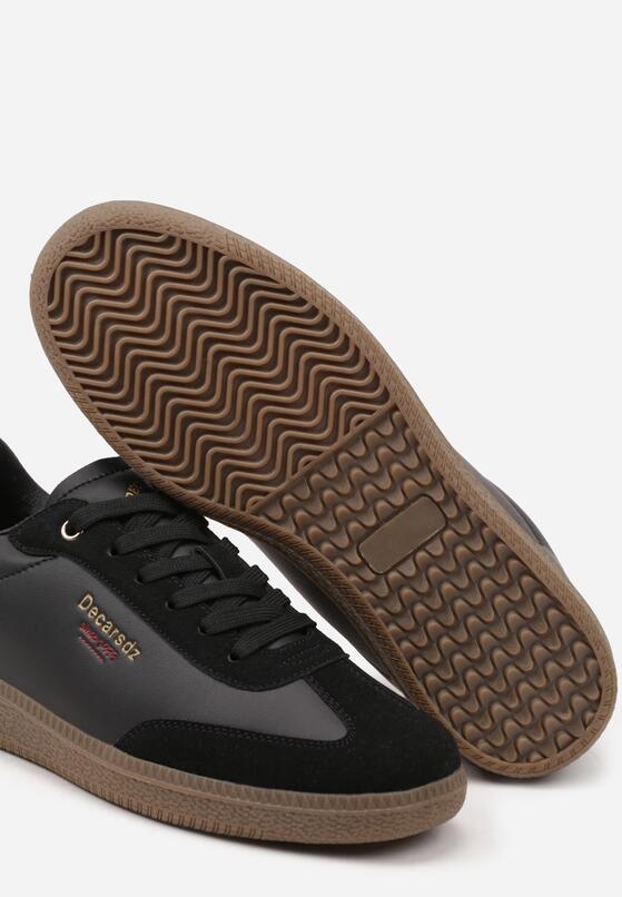 Czarne Buty Sportowe Sneakersy w Stylu Tenisówek z Napisem Vakkaria 3