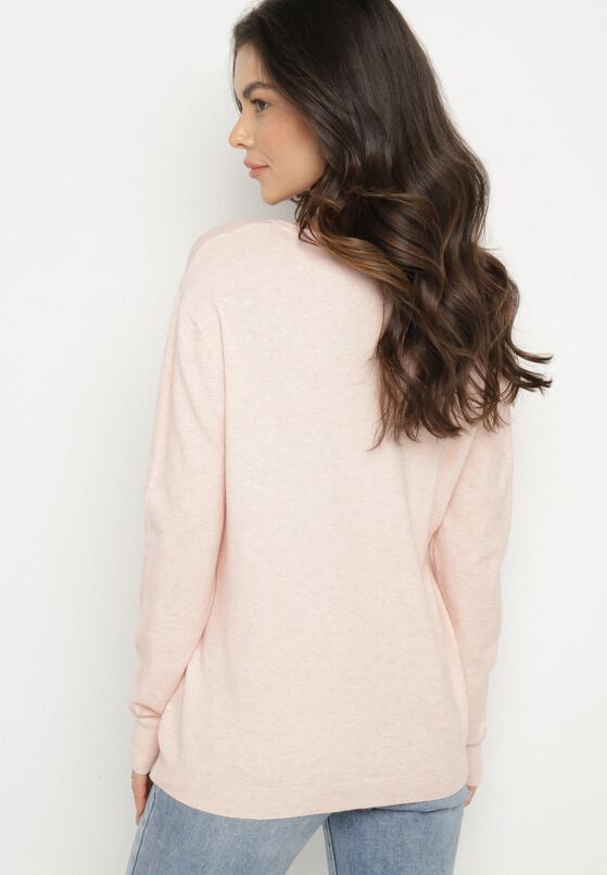 Pulover Roz deschis 3