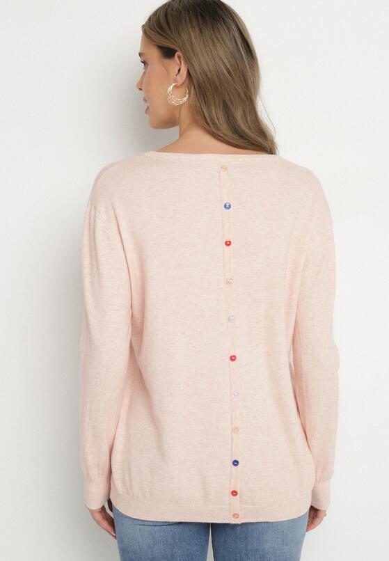 Pulover Roz deschis 3